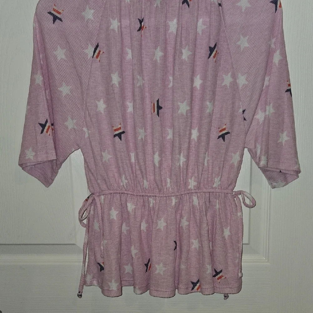 ANDREE BY UNIT Pink Star Print Top - Picture 8 of 8